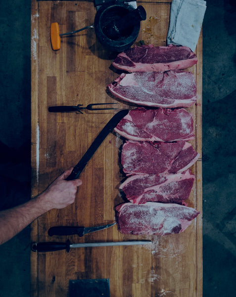 Ribeye Steak Carving & Wood Fired Cooking + DINNER